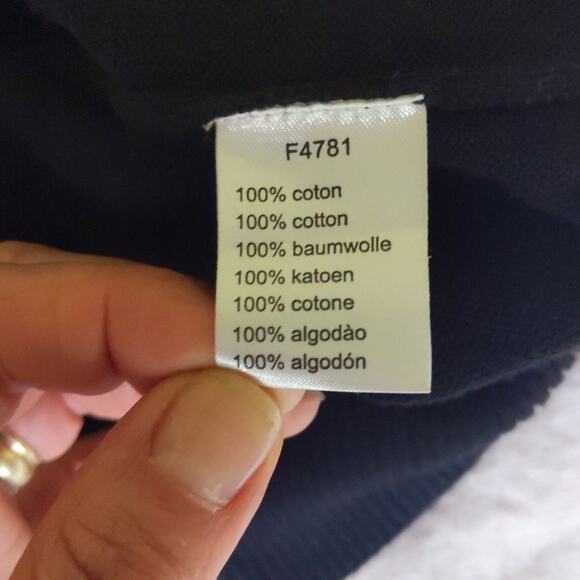 LACOSTE Black Mens V-Neck Cotton Sweater Size 44 Preppy Classic Old Money Luxury - Picture 5 of 6